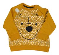 Hořčicová vzorovaná mikina - Medvídek Pú Disney