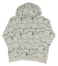 Bílo-černá vzorovaná mikina s kapucí H&M