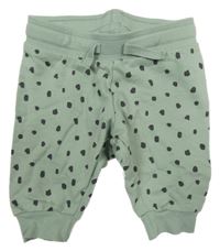 Olivovo-černé vzorované turecké tepláky H&M
