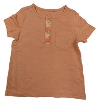 Skořicové tričko s knoflíčky Baby Club 