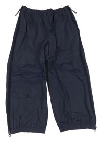 Tmavomodré šusťákové kalhoty H&M