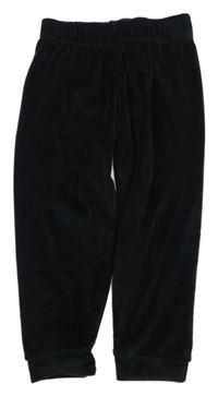 Černé sametové cuff kalhoty Lupilu
