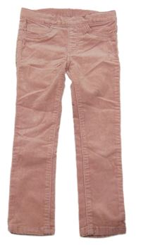 Světlerůžové manšestrové kalhoty H&M