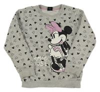 Šedá melírovaná mikina s Minnie Disney