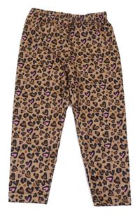 Hnědé leopardí legíny Shein