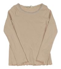 Světlerůžové žebrované triko H&M