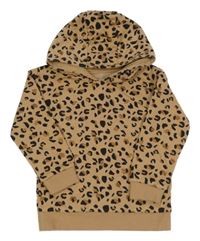 Hnědá leopardí mikina s kapucí dunnes