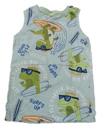 Světlemodré tílko s dinosaury Pep&Co