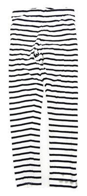 Bílo-černé pruhované legíny H&M