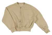 Béžová oversize crop propínací mikina PRIMARK