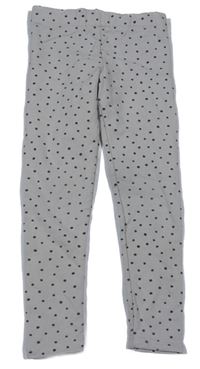 Béžovo-černé puntíkaté zateplené legíny H&M