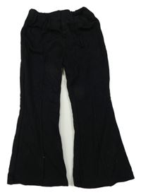 Černé flare teplákové kalhoty s puky H&M