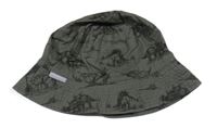 Khaki plátěný klobouk s dinosaury Alana