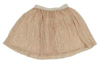 Růžová šifonová kolová sukně s květinami Little Kids