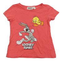 Fuchsiové tričko s Tweetym a kamarády - Looney Tunes
