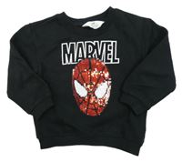 Ćerná mikina se Spider-manem z flitrů H&M