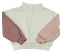 Smetanovo-růžovo-starorůžová oversize mikina Primark