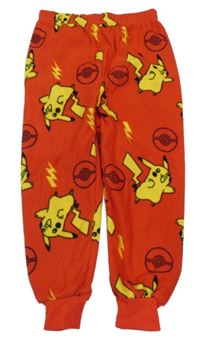 Nové - Červené fleecové pyžamové kalhoty s Pikachu Primark