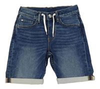 Modré teplákové riflové pull on kraťasy H&M