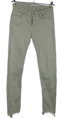 Dámské béžové skinny rifle Zara 