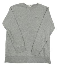Šedá melírovaná mikina s výšivkou H&M