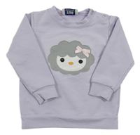 Lila mikina s obrázkem 