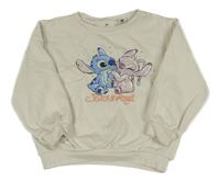 Smetanová mikina se Stitchem a Angelou H&M
