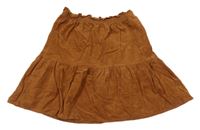 Hnědá manšestrová sukně H&M