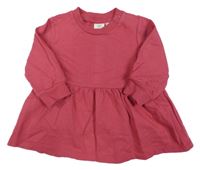 Malinové teplákové šaty H&M