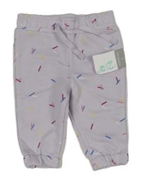 Nové - světlefialové vzorované tepláky PRIMARK