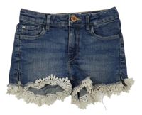 Modré elastické riflové kraťasy Denim Co.