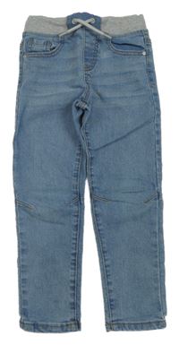 Světlemodré elastické slim rifle s úpletovým pasem Denim Co.