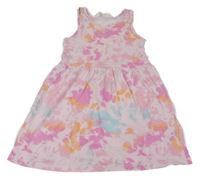 Světlemodro-barevné batikované šaty H&M
