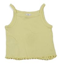 Žlutý žebrovaný crop top Kiki&Koko