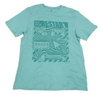 Pomněnkové tričko s potiskem H&M
