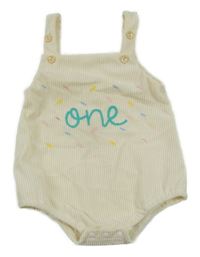 Smetanové manšestrové laclové kraťasy s nápisem 