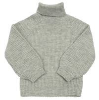 Šedo-stříbrný svetr s rolákem Primark