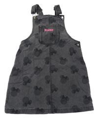 Tmavošedé riflové šaty s Minnie a kapsou PRIMARK