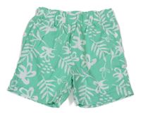 Zelené plátěné kraťasy s listy Primark