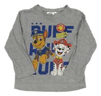 Šedé melírované triko s Paw Patrol Nickelodeon