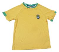 Žluto-zelené sportovní tričko - Brasil Dunnes