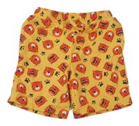 Hořčicové teplákové kraťasy s tygry Dunnes