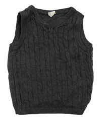 Tmavošedá vzorovaná svetrová vesta H&M