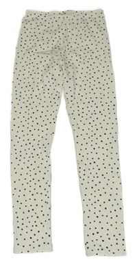 Smetanové puntíkaté legíny H&M