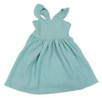 Zelenkavé žebrované šaty H&M