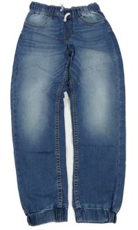 Modré teplákové jogger rifle H&M