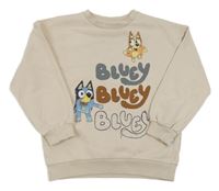 Světlebéžová mikina s Bluey a Bingo M&S