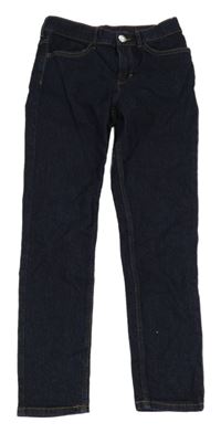 Tmavomodré slim fit rifle H&M