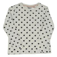 Bílé puntíkaté triko H&M