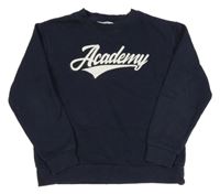Tmavomodrá mikina s nápisem H&M